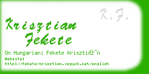 krisztian fekete business card